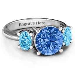 Impressive Three Stone Eternity Ring