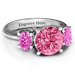 Impressive Three Stone Eternity Ring