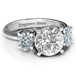 Impressive Three Stone Eternity Ring