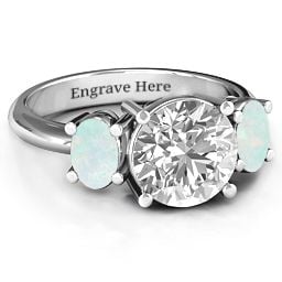 Impressive Three Stone Eternity Ring
