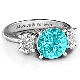 Impressive Three Stone Eternity Ring