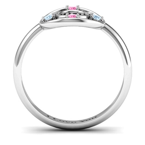 Chai Filigree Ring – Sterling Silver with Pink Tourmaline and Aquamarine