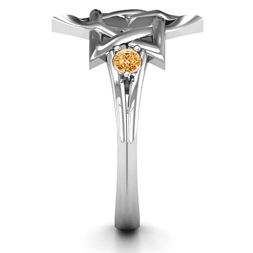 Classic Star of David Ring – Sterling Silver with Citrine