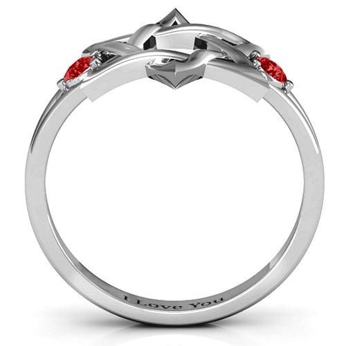 Classic Star of David Ring – Sterling Silver with Garnet