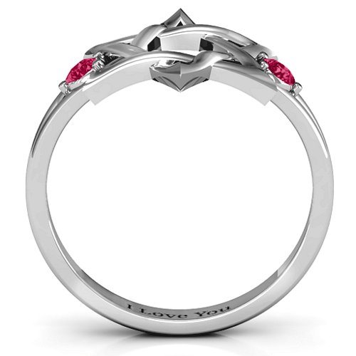 Classic Star of David Ring – Sterling Silver with Ruby