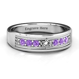 Star of David Band Ring