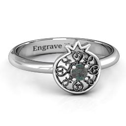 Pomegranate with Filigree Ring