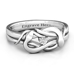 Snake Lover's Knot Ring
