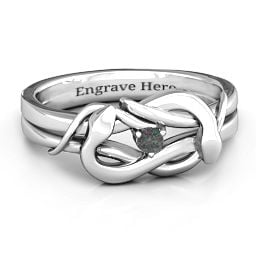 Snake Lover's Knot Ring