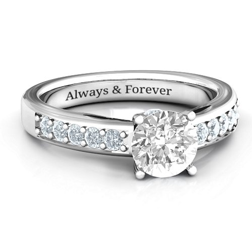 Peekaboo Ring – Sterling Silver with White Premium Zirconia and Cubic Zirconia