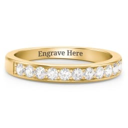 Shadow Band of Stones Ring