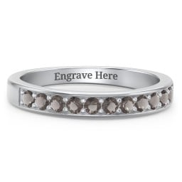 Shadow Band of Stones Ring