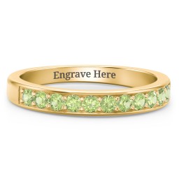 Shadow Band of Stones Ring