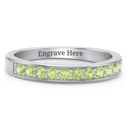 Shadow Band of Stones Ring