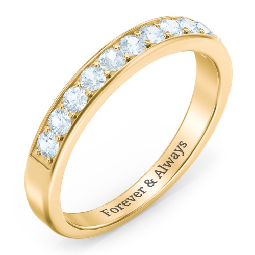 Shadow Band of Stones Ring