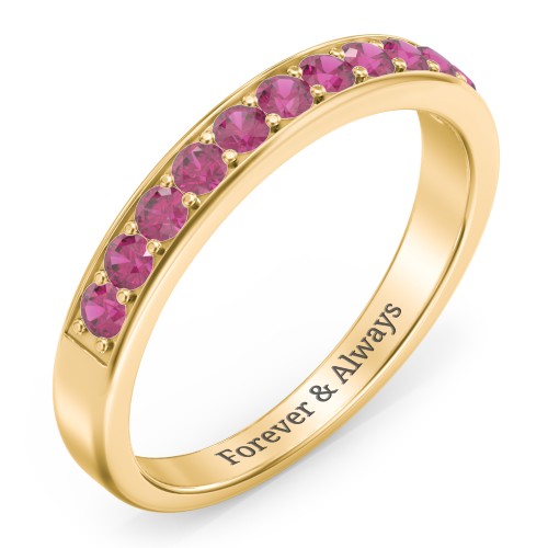 Shadow Band of Stones Ring