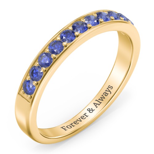 Shadow Band of Stones Ring