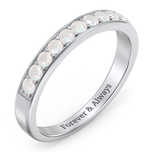 Shadow Band of Stones Ring