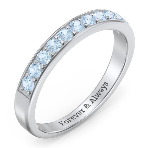 Shadow Band of Stones Ring