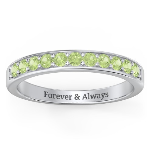 Shadow Band of Stones Ring