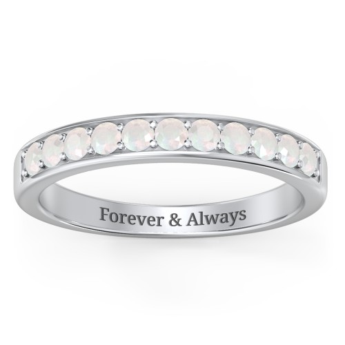 Shadow Band of Stones Ring