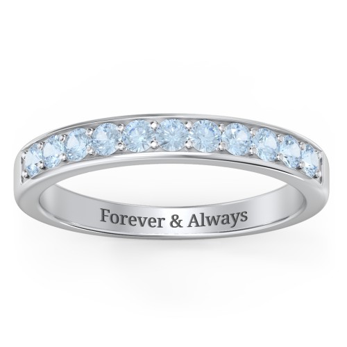 Shadow Band of Stones Ring