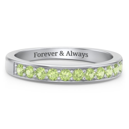Shadow Band of Stones Ring