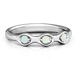1-4 Infinite Wave Multi Stone Ring