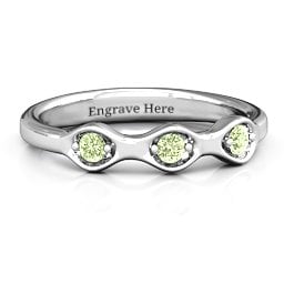 1-4 Infinite Wave Multi Stone Ring