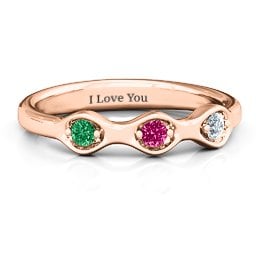 1-4 Infinite Wave Multi Stone Ring