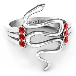 Zig Zag Snake Ring
Snake Ring with Birthstone in 925 Sterling Silver with Garnet