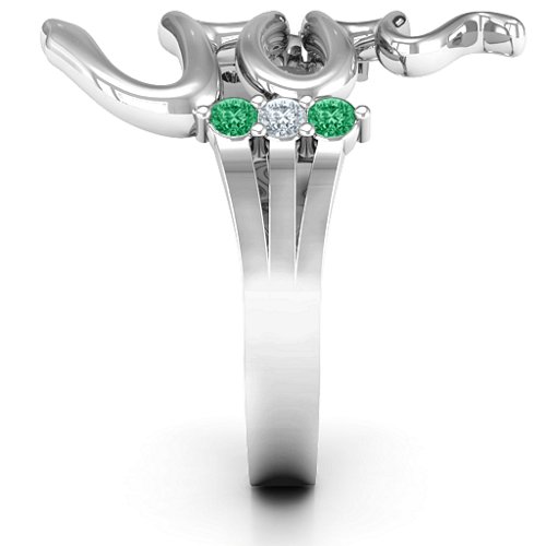 Zig Zag Snake Ring
Snake Ring with Birthstone – Sterling Silver with Emerald and Cubic Zirconia