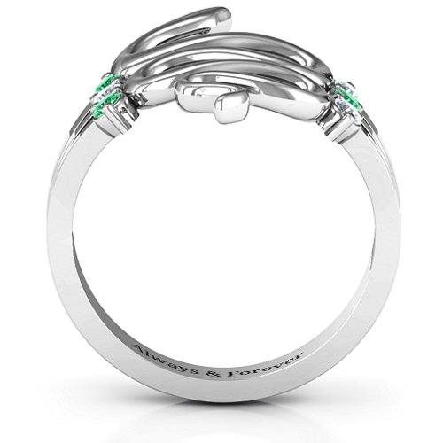 Zig Zag Snake Ring
Snake Ring with Birthstone – Sterling Silver with Emerald and Cubic Zirconia