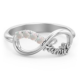 Family Infinite Love with Stones Ring