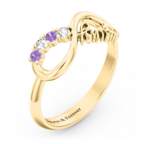 Family Infinite Love with Stones Ring
