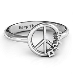 Shalom Peace Ring – Sterling Silver