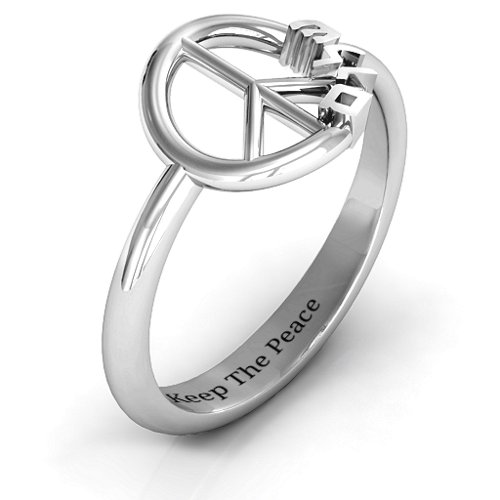 Shalom Peace Ring – Sterling Silver
