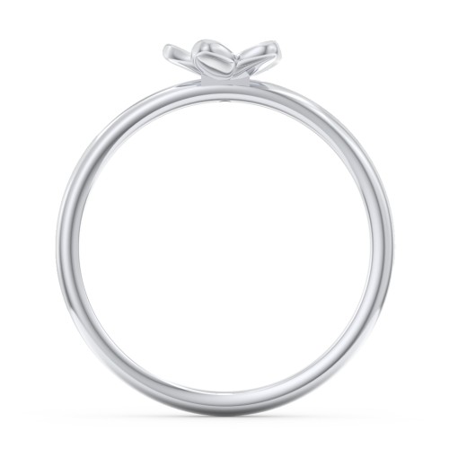 Stacking Flower RIng – Sterling Silver with Ruby