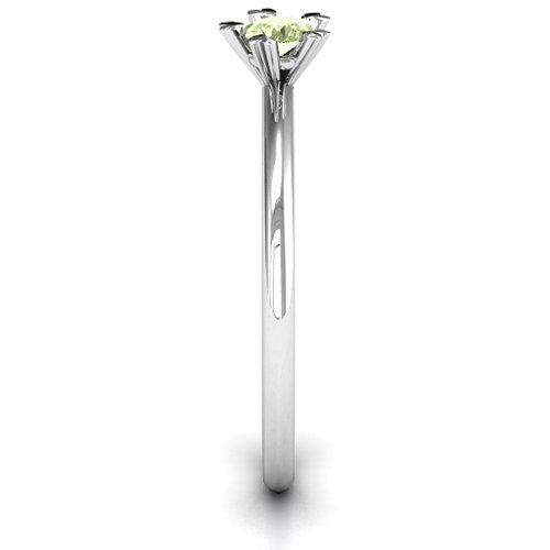 Stackr Hugging Heart Stone Ring – Sterling Silver with Peridot