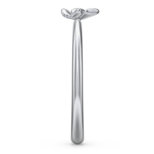 Engravable Stacking Butterfly Ring – Sterling Silver