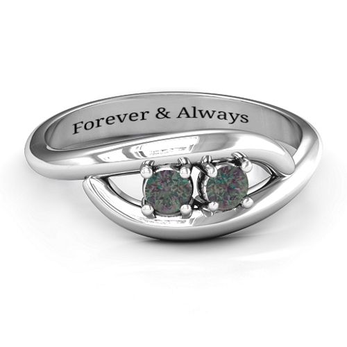 Perfect Pair Couple's Ring – Sterling Silver with Alexandrite