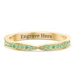 Tapered Stacking Band with Accents