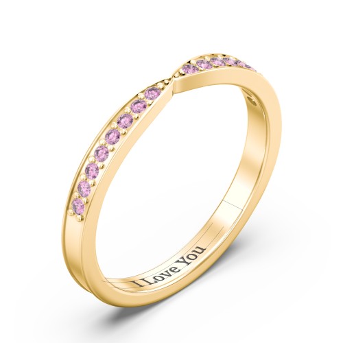 Tapered Stacking Band with Accents