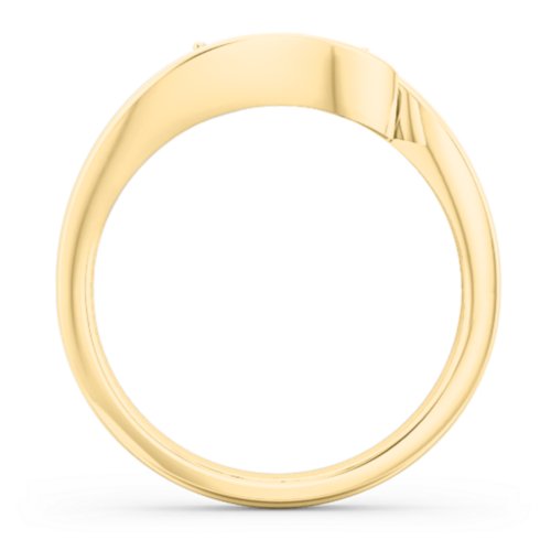 Engravable Double Heart Gemstone Wave Ring – 18K Gold Plated Silver with Cubic Zirconia