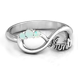 Aunt's Infinite Love Ring with Stones