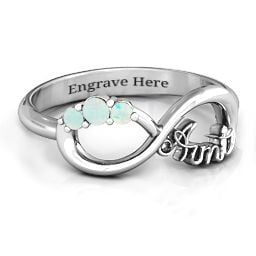 Aunt's Infinite Love Ring with Stones