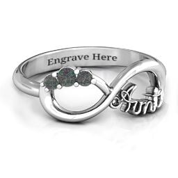 Aunt's Infinite Love Ring with Stones