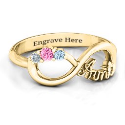 Aunt's Infinite Love Ring with Stones