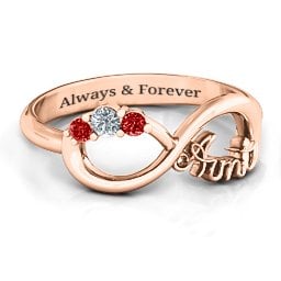 Aunt's Infinite Love Ring with Stones