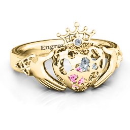 Caged Hearts Claddagh Ring